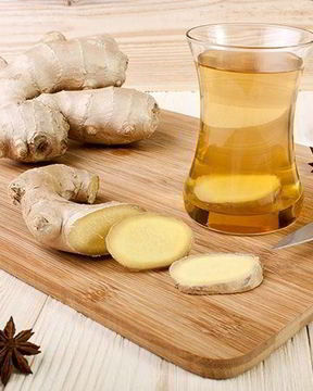 Зеленый чай с корнем имбиря