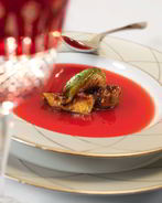 Кисель из клюквы с обжаренным инжиром