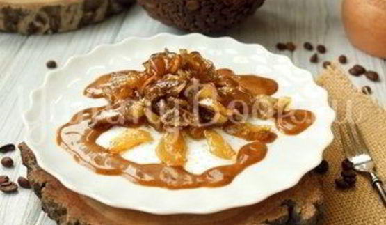 карамелизированные баклажаны с кофейным соусом