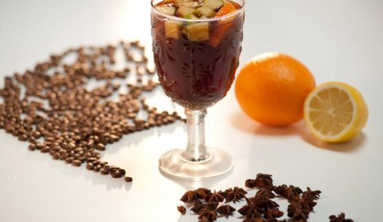 кофе с безалкогольным глинтвейном