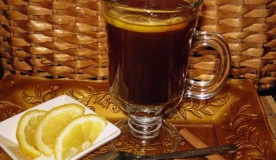 кофе с медом, корицей и лимоном