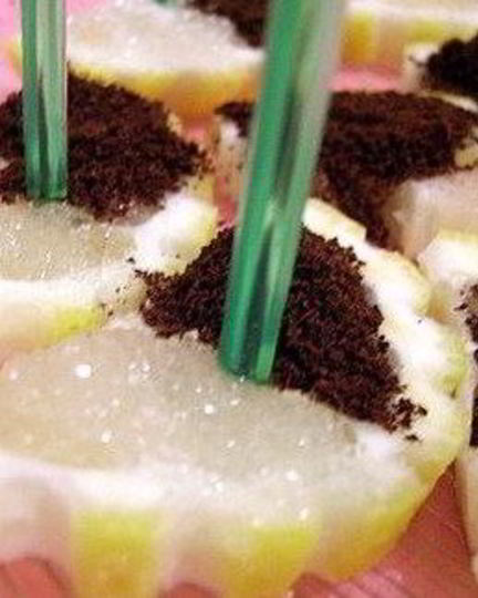 Рецепт лимонных ломтиков с кофе