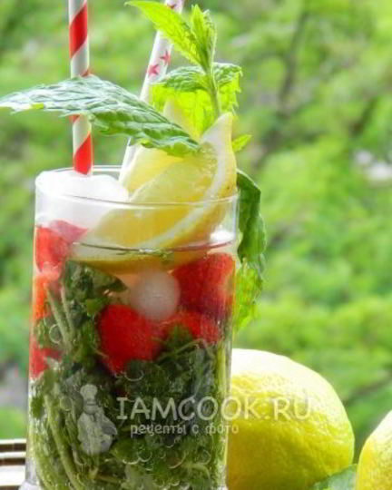 Рецепт клубничного мохито, безалкогольного
