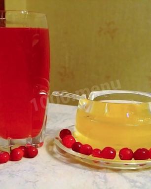 Клюквенный морс с медом