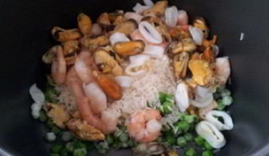 морской коктейль на пару