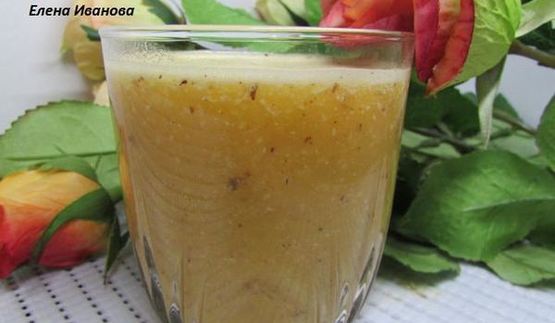 апельсиново-банановый смузи с миндалем