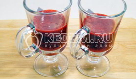 брусничный смузи со сливками