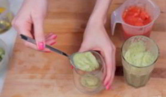 ледяной двухслойный смузи