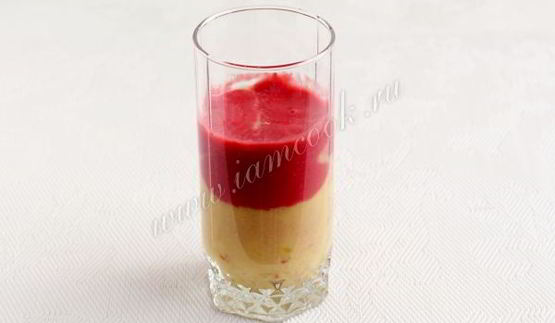 смузи из персика и малины