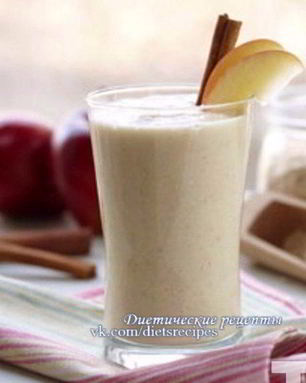 Яблочный коктейль с кефиром