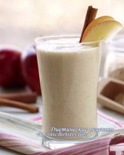 Рецепт яблочного коктейля с кефиром