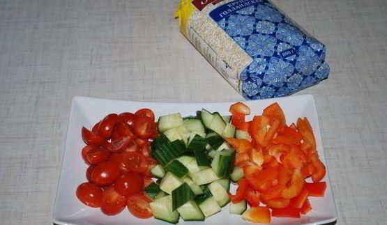 греческий салат с перловкой