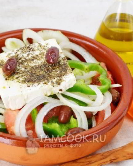 Рецепт греческого салата с сыром фета