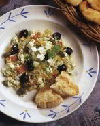 Теплый греческий салат