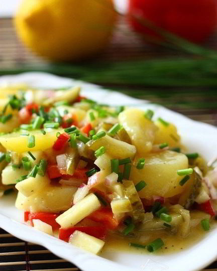 Рецепт берлинского картофельного салата с винегретной заправкой