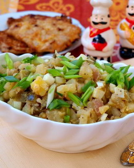 Рецепт картофельного салата с горчичной заправкой