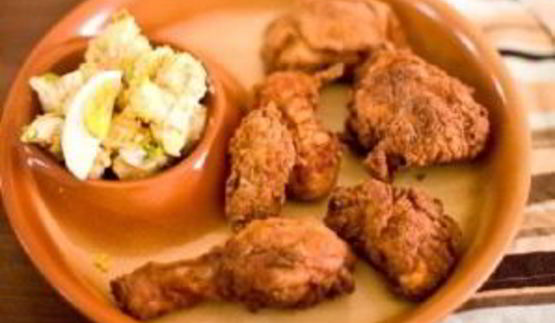 картофельный салат с курочкой