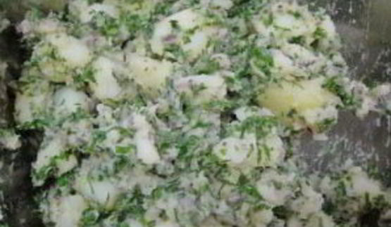 картофельный салат с луком