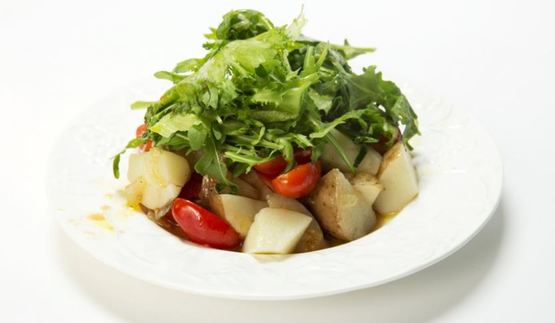 картофельный салат с облепиховой заправкой