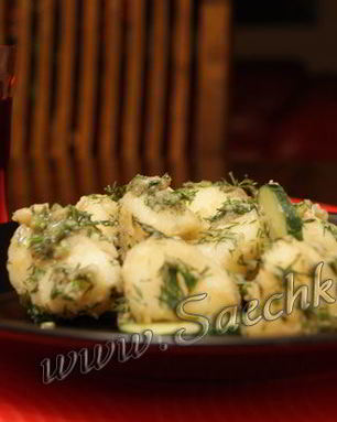 Картофельный салат с огурцами