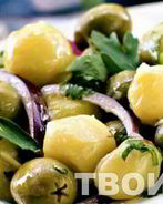 Картофельный салат с оливками