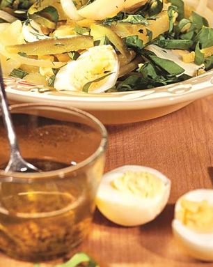 Картофельный салат со щавелем