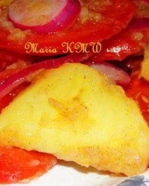 Салат картофельный с помидорами