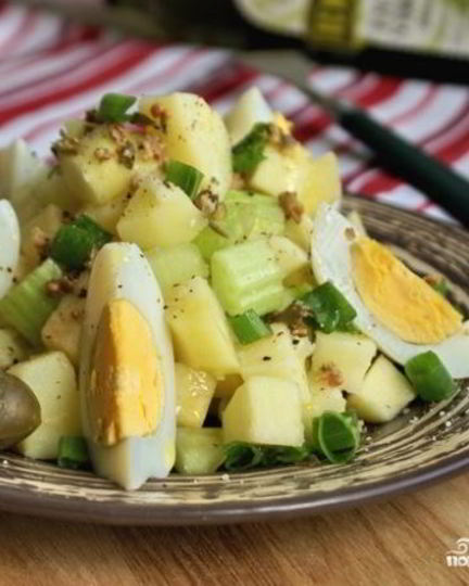 Рецепт салата картофельного с яблоками