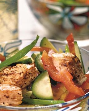 Салат с молодым картофелем и курицей