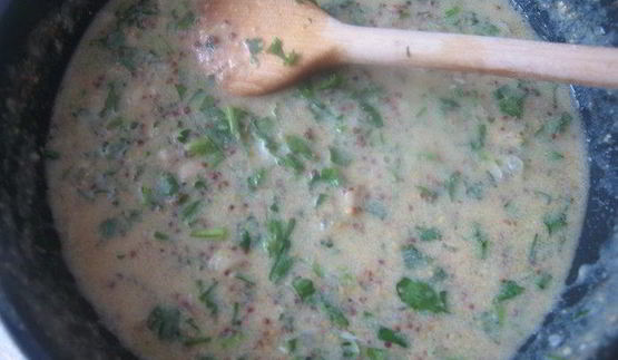 теплый картофельный салат с телятиной