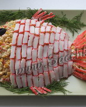 Крабовый салат с кукурузой