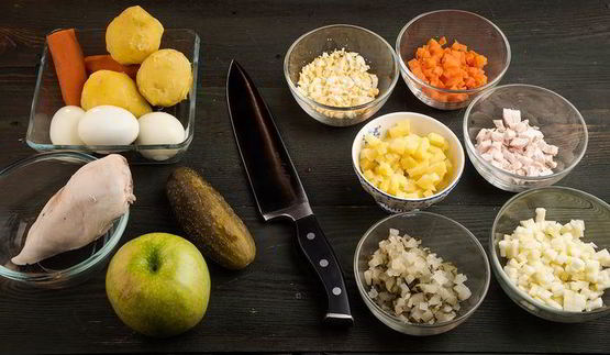 легкий салат оливье