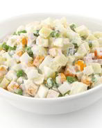 Оливье с креветками