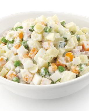 Оливье с креветками