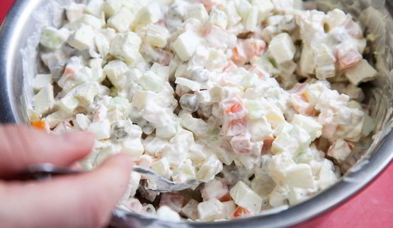 оливье с курицей