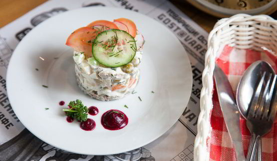 оливье с курицей