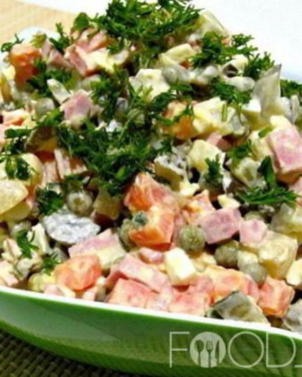 Рецепт оливье с маринованными огурцами