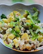 Оливье с рыбой