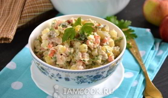 оливье с тунцом