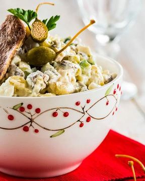 Оливье с языком