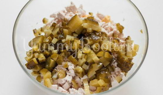 салат оливье без майонеза и картофеля