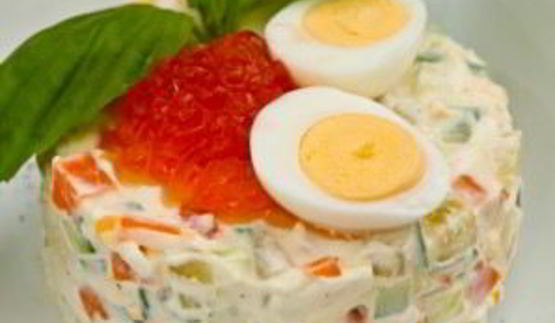 салат оливье с икрой