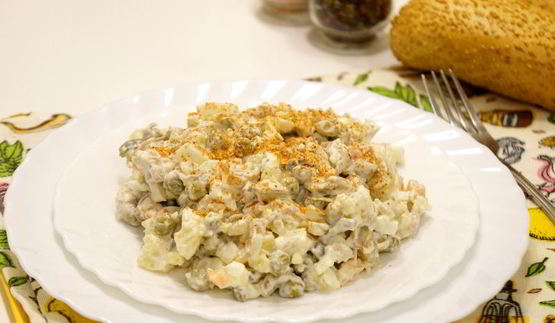 салат оливье с индейкой