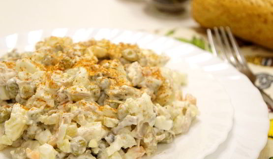 салат оливье с индейкой
