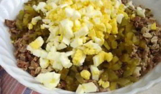 салат оливье с мясом