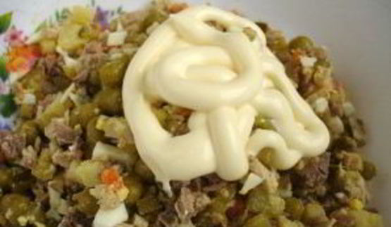 салат оливье с мясом