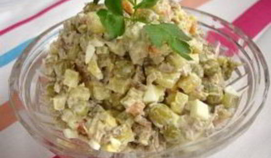салат оливье с мясом