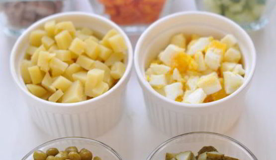 салат оливье с языком