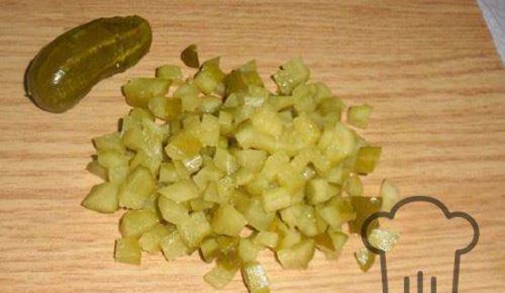 салат оливье в виде козы