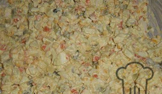 салат оливье в виде козы